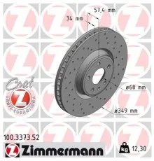 Тормозной диск ZIMMERMANN 100.3373.52