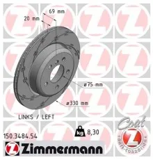 Тормозной диск ZIMMERMANN 150.3484.54