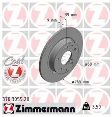 Гальмівний диск ZIMMERMANN 370.3055.20