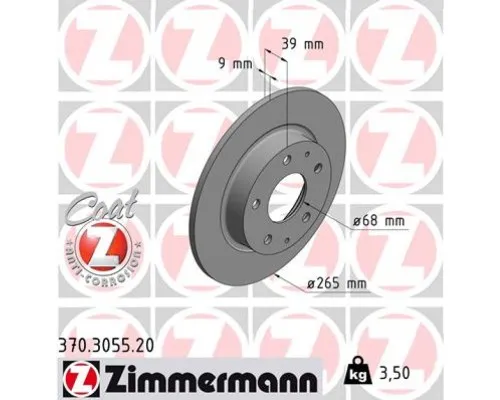 Гальмівний диск ZIMMERMANN 370.3055.20