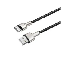 Дата кабель USB 2.0 AM to Type-C 1.0m head metal black ColorWay (CW-CBUC046-BK)
