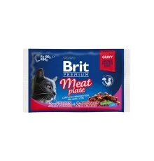 Влажный корм для кошек Brit Premium Cat мясная тарелка 4 шт по 100 г (8595602506262)