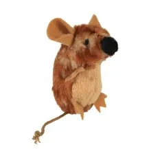 Іграшка для котів Trixie Мишка плюшева з пискавкою 8 см (4011905457857)