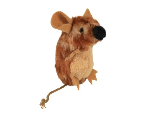 Іграшка для котів Trixie Мишка плюшева з пискавкою 8 см (4011905457857)
