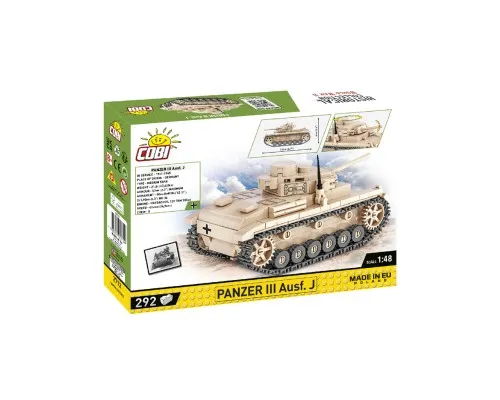 Конструктор Cobi Вторая Мировая Война Танк Panzer III, 292 деталей (COBI-2712)