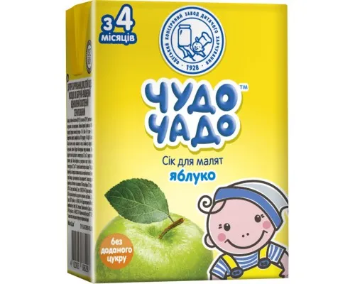 Сок детский Чудо-Чадо Яблочный осветленный 0.2 л (4820003687703)