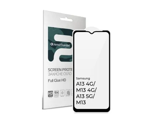Стекло защитное Armorstandart Full Glue HD Samsung A13 4G/ M13 4G/ A13 5G/ M13 Black (ARM66048)