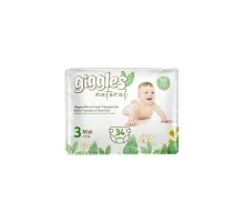 Підгузки Giggles Natural 3 Midi 4-9 кг 34 шт (8680131206391)