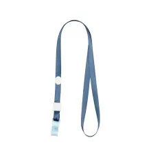 Шнурок для бейджа Axent з силіконовим кліпом, димчастий синій (4551-15-A)
