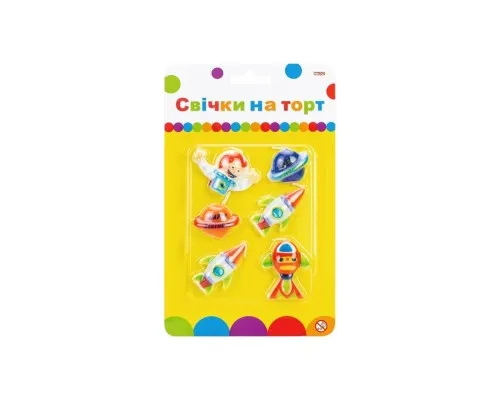 Свічка Maxi Космос 6 шт на торт (MX624028)