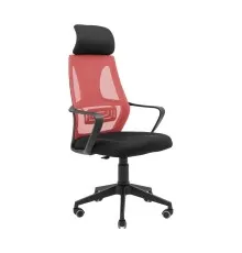 Офісне крісло Richman Профі Пластик Піастра Сітка чорна + червона (ADD0003191)