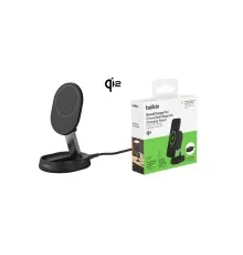 Зарядное устройство Belkin 15W Magnetic Stand Qi2 black (WIA008BTBK)