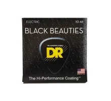 Струни для гітари DR Strings Black Beauties Electric - Medium (10-46) (BKE-10)