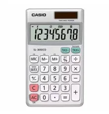 Калькулятор Casio SL-305ECO-W-EP, сріблястий (CALC-CAS-SL-305ECO-W)
