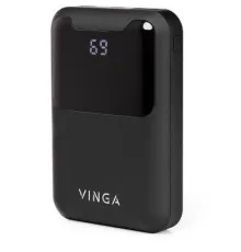Батарея универсальная Vinga 10000 mAh Display soft touch black (BTPB0310LEDROBK)