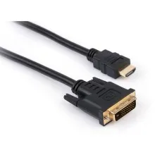 Кабель мультимедийный HDMI to DVI 24+1 5.0m Vinga (VCPHDMIDVI5)