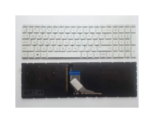 Клавиатура ноутбука HP Pavilion SleekBook 15-DA 250 G7, 255 G7 Series белая с подсв (A46146)