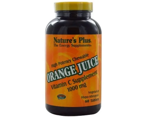 Вітамін Natures Plus Вітамін С, Orange Juice Vitamin C, 1000 мг, Nature's Plus, 6 (NTP2468)