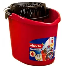 Ведро для швабр Vileda Super Mocio с отжимом красное 10 л (4003790105111)