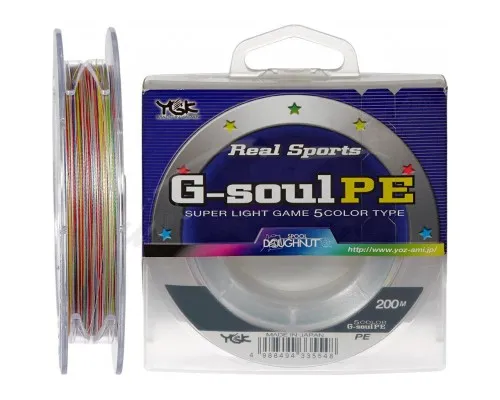 Шнур YGK G-Soul PE 5 Colors 200m 0.6/0.128mm 8lb (5545.02.06)