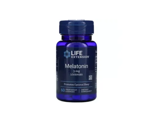 Антиоксидант Life Extension Мелатонин, Melatonin, 3 мг, 60 вегетарианских леденцов (LEX-33206)