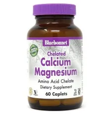 Мінерали Bluebonnet Nutrition Хелатний Кальцій і Магній, Chelated Calcium Magnesium, 60 та (BLB0660)