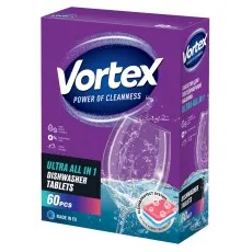 Таблетки для посудомоечных машин Vortex All in 1 60 шт. (4823071618600)