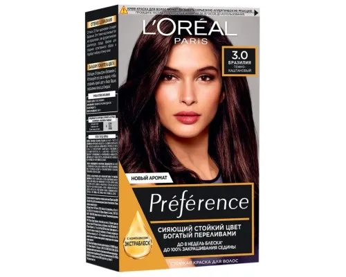 Краска для волос LOreal Paris Preference 3 - Темно-каштановый (3600521355312)