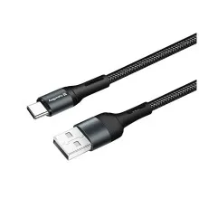 Дата кабель USB 2.0 AM to Type-C 1.0m nylon black ColorWay (CW-CBUC045-BK)