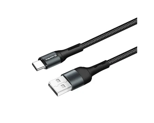 Дата кабель USB 2.0 AM to Type-C 1.0m nylon black ColorWay (CW-CBUC045-BK)