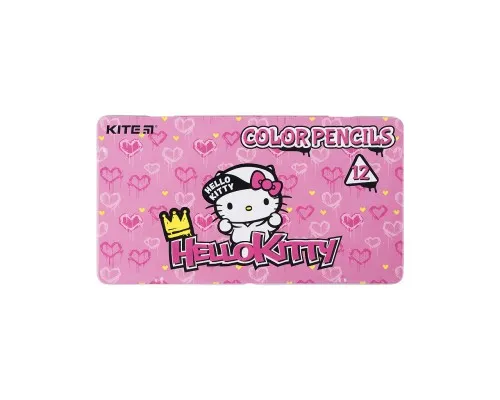 Карандаши цветные Kite Hello Kitty трехгранные 12 шт (HK21-058)