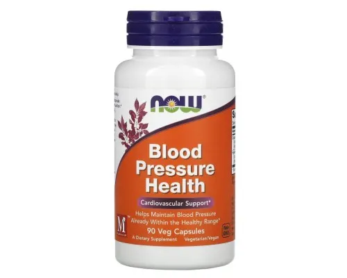 Трави Now Foods Нормалізація тиску, Blood Pressure Health, 90 вегетаріанських (NOW-03066)