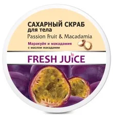 Скраб для тіла Fresh Juice Passion Fruit & Macadamia цукровий 225 мл (4823015936425)