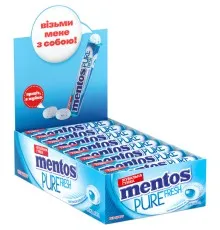 Жувальна гумка Mentos Pure Fresh зі смаком м'яти 15.57 г (8935001725428)