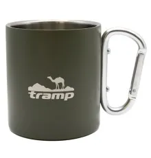 Чашка туристическая Tramp 350 мл с карабином Olive (UTRC-122-olive)