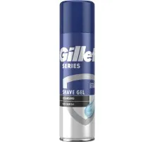 Гель для бритья Gillette Series Очищающий с углем 200 мл (7702018619757)
