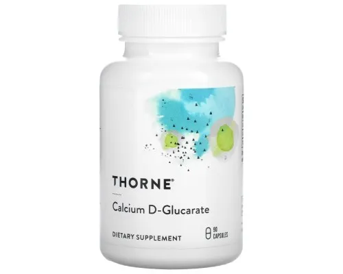 Мінерали Thorne Research D-глюкарат кальцію, 500 мг, Calcium D-Glucarate, 90 капсул (THR-28002)