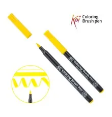 Художественный маркер KOI Маркер-кисть акварельный Желтый, 3 (084511392960)