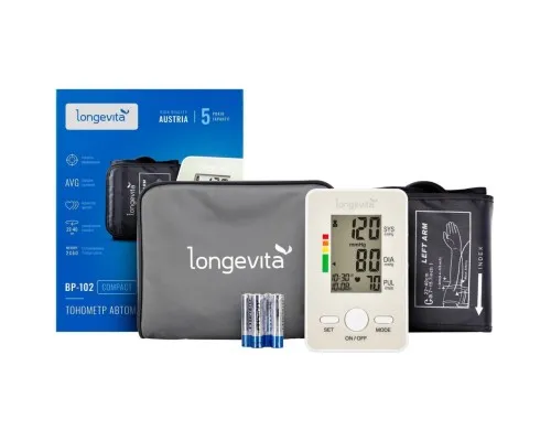 Тонометр Longevita Авт.вимір.артер.тиску LONGEVITA BP-102 Авт. вимір. артер. тиску (BP-102)