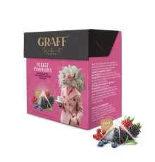 Чай Graff Forest Symphony Чорний з лісовими ягодами 20 пірамідок по 1.8 г (4820279611150)