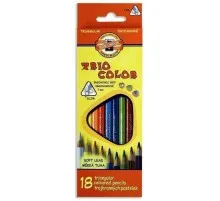 Карандаши цветные Koh-i-Noor 3133 Triocolor, 18шт, set of triangular coloured pencils (3133018004KS)