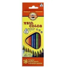Карандаши цветные Koh-i-Noor 3133 Triocolor, 18шт, set of triangular coloured pencils (3133018004KS)