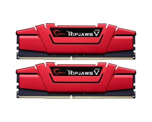 Модуль памяти для компьютера DDR4 8GB (2x4GB) 2400 MHz RipjawsV Red G.Skill (F4-2400C15D-8GVR)