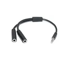 Кабель мультимедийный Jack 3.5mm male to 2xJack 3.5mm female 0.2m Pro REAL-EL (EL123500039)