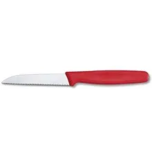 Кухонный нож Victorinox Standart 8 см, с волнистым лезвием, красный (5.0431)