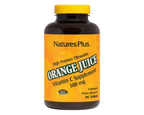 Витамин Natures Plus Витамин С, Orange Juice Vitamin C, 500 мг, Natures Plus, 90 (NTP2465)