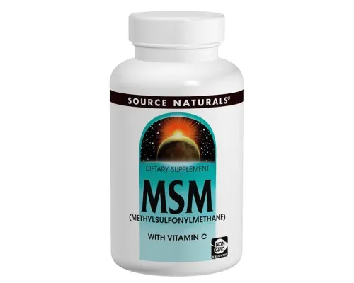 Вітамінно-мінеральний комплекс Source Naturals МСМ 1000мг з вітаміном С, 60 таблеток (SN1288)