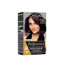Фарба для волосся L'Oreal Paris Preference 3.12 - Глибокий темно-коричневий (3600522769248)