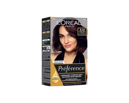 Фарба для волосся LOreal Paris Preference 3.12 - Глибокий темно-коричневий (3600522769248)