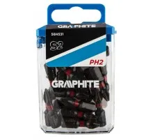 Набір біт Graphite ударних PH2 x 25 мм, 20 шт. (56H531)